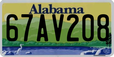 AL license plate 67AV208