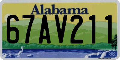 AL license plate 67AV211