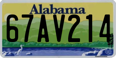 AL license plate 67AV214