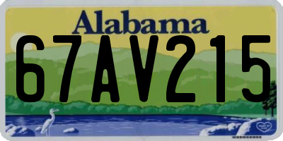 AL license plate 67AV215