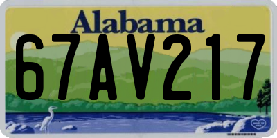 AL license plate 67AV217