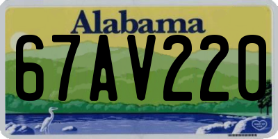 AL license plate 67AV220