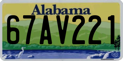 AL license plate 67AV221