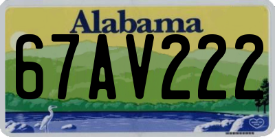 AL license plate 67AV222