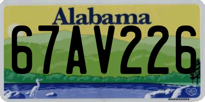 AL license plate 67AV226