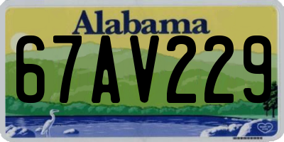 AL license plate 67AV229