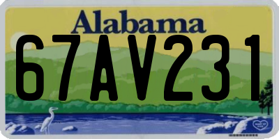 AL license plate 67AV231