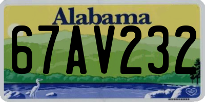 AL license plate 67AV232