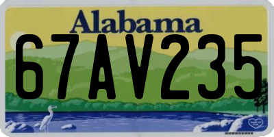 AL license plate 67AV235