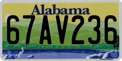 AL license plate 67AV236