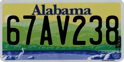 AL license plate 67AV238