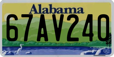 AL license plate 67AV240