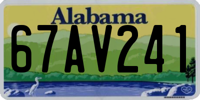 AL license plate 67AV241