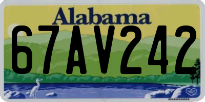 AL license plate 67AV242