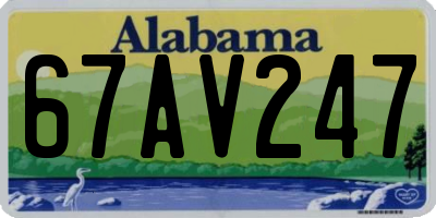AL license plate 67AV247