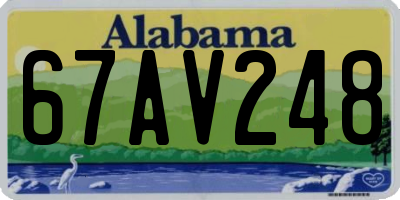 AL license plate 67AV248