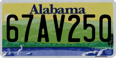 AL license plate 67AV250