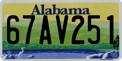 AL license plate 67AV251