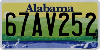 AL license plate 67AV252