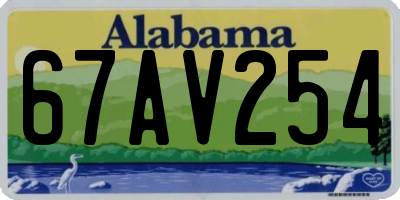 AL license plate 67AV254
