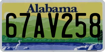 AL license plate 67AV258