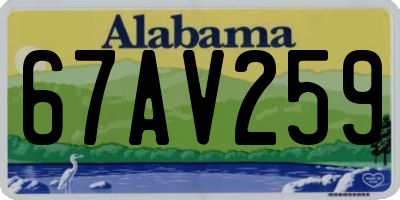 AL license plate 67AV259