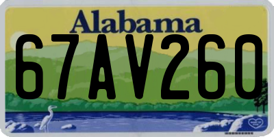 AL license plate 67AV260