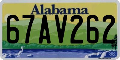 AL license plate 67AV262