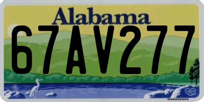 AL license plate 67AV277