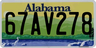 AL license plate 67AV278