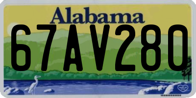 AL license plate 67AV280