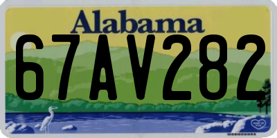 AL license plate 67AV282
