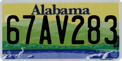 AL license plate 67AV283