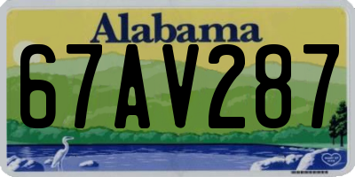 AL license plate 67AV287