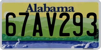 AL license plate 67AV293