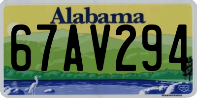 AL license plate 67AV294