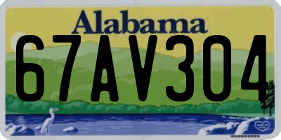 AL license plate 67AV304