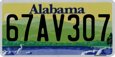 AL license plate 67AV307