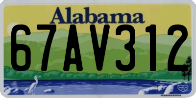 AL license plate 67AV312