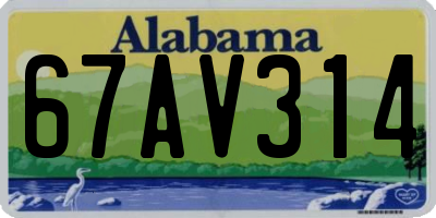 AL license plate 67AV314