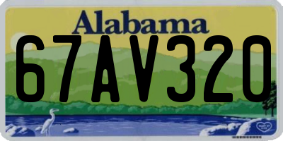 AL license plate 67AV320