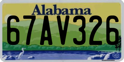 AL license plate 67AV326