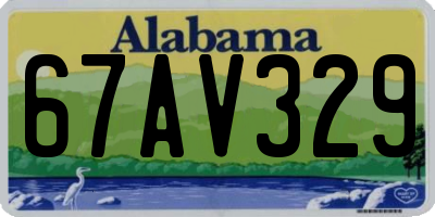 AL license plate 67AV329