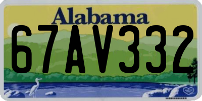 AL license plate 67AV332
