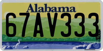 AL license plate 67AV333