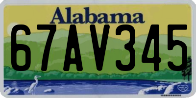 AL license plate 67AV345