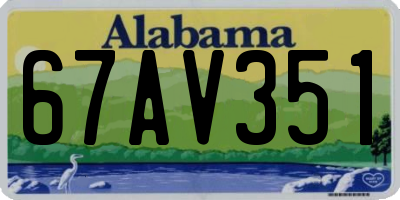 AL license plate 67AV351