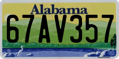 AL license plate 67AV357