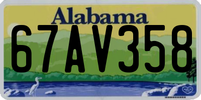 AL license plate 67AV358