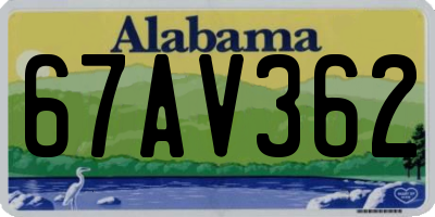 AL license plate 67AV362